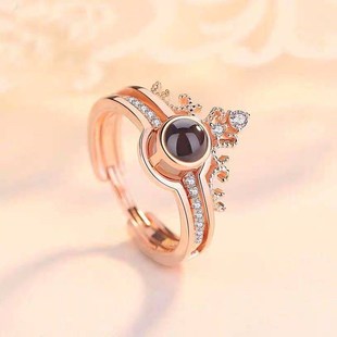 极速100 I Love You Woqrd Projection Couples Ring Couples Onl