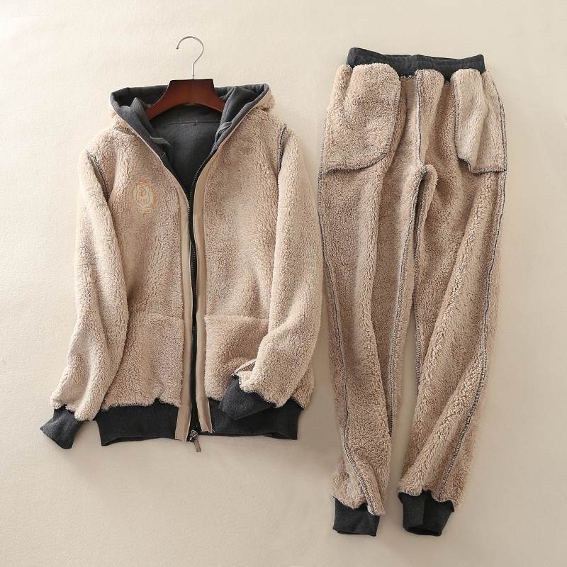 极速Two Piece Set Winter uWomen Cashmere Sweatshirt Sets Loo
