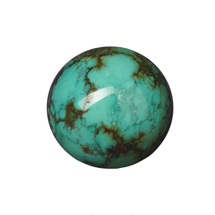 极速天然湖北绿松石圆珠单珠散珠锁D骨链原矿高瓷高蓝乌兰花单颗