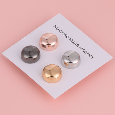 极速4Pacs/set Strong Metal Plating Magnetic Hijab Clip Safe