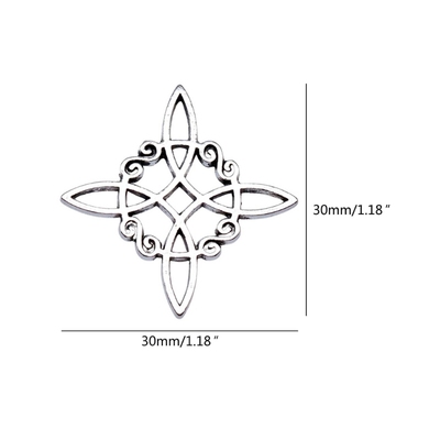 极速10pcs Witch Knoot Charm Vintage Celtic Knot Amulet Stain