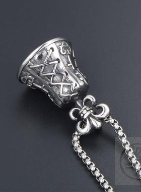 极速。Mens personality bell Necklace PendaNnt rock accessor
