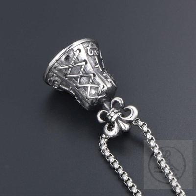 极速。Mens personality bell Necklace PendaNnt rock accessor