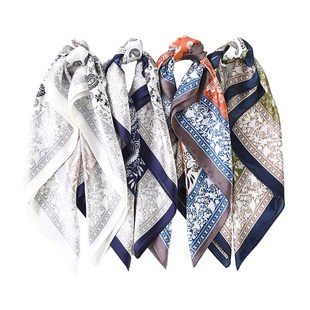 极速Haimeikang 60*60cm Square zSilk Scarf Women Headband Fas