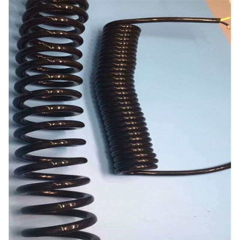 极速PU弹簧线2芯2.5平方w伸缩弹力电线弹性电源线螺旋电缆线3芯铜