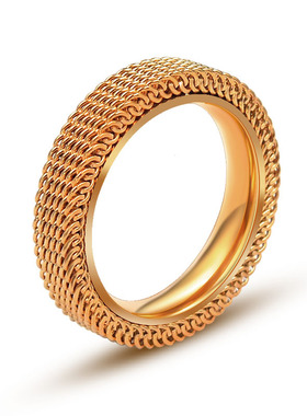 极速Ring titanium steel jewelry Cmens and womens three col