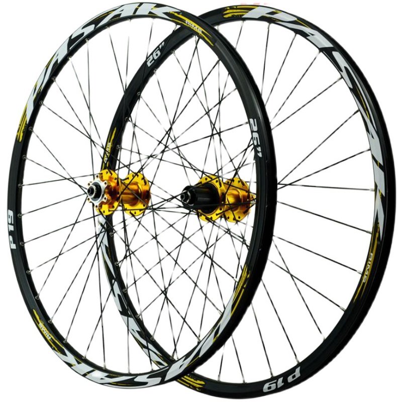 极速自行车轮山地车轮组26/27.5/29寸铝K合金前二后五培林轴承12