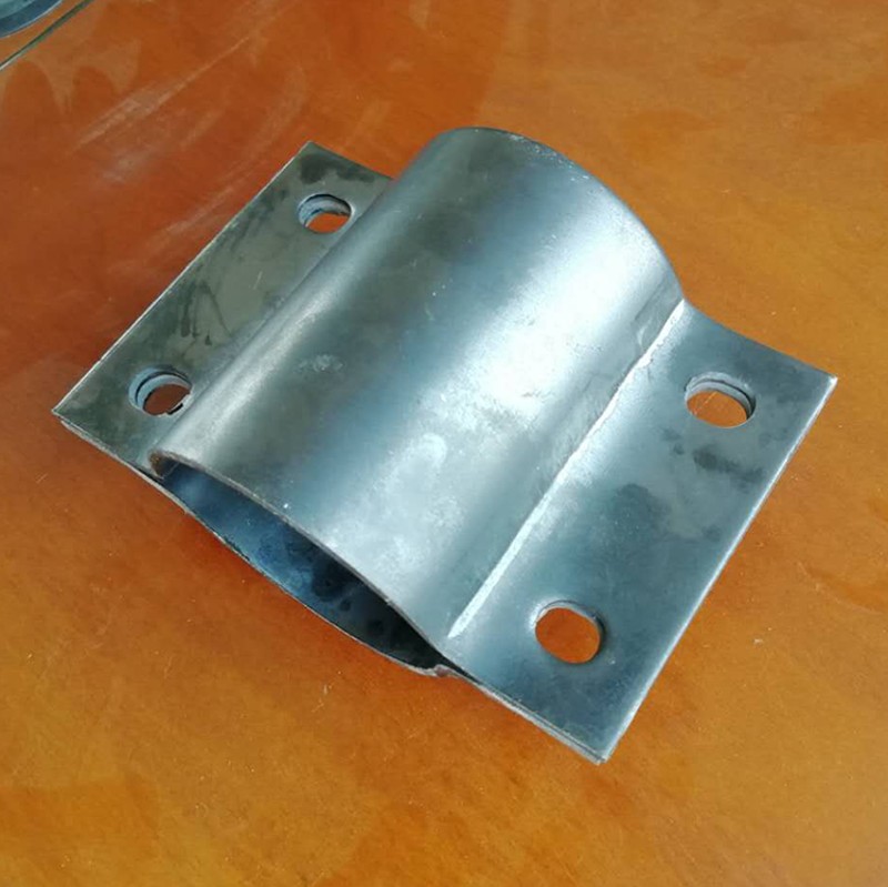 极速100X4mm加宽厚铁板立A杆电线杆圆管紧锁固定卡子管箍管卡