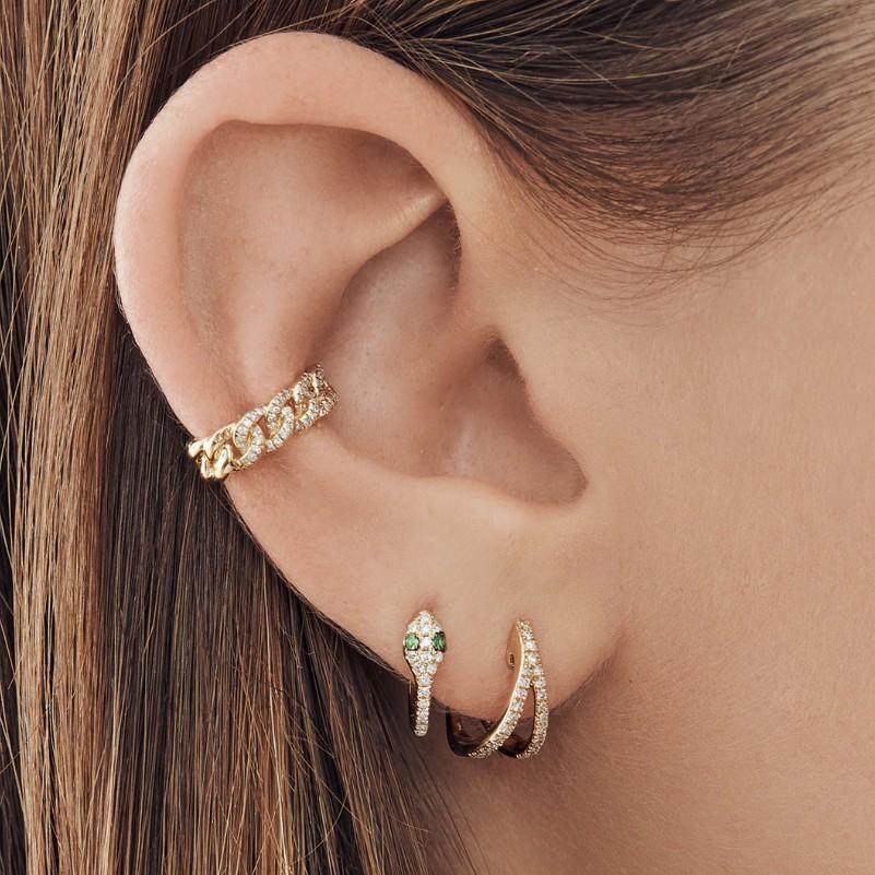 极速耳环耳扣耳饰女蛇形欧美时尚个性锆石感设计小众X微镶轻奢耳,饰品/流行首饰/时尚饰品新,耳环,淘宝优惠券,粉丝福利购,淘宝优惠卷