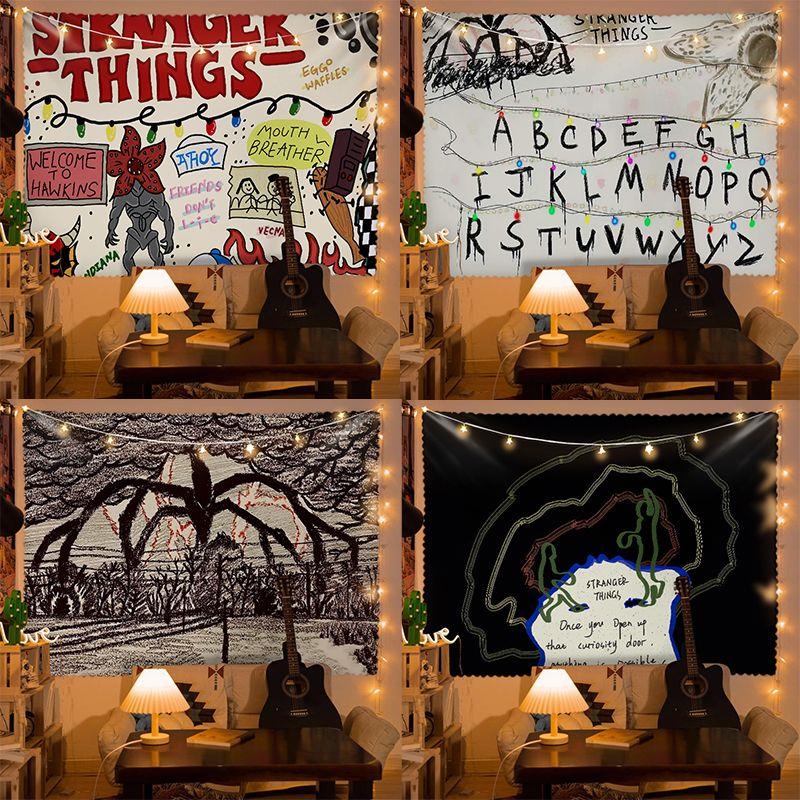 怪奇物语ins背景布挂布动