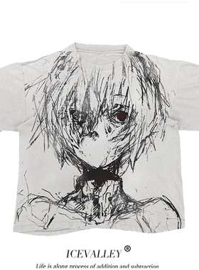 MELANIN 黑色素刺青 手绘线稿重磅小众设计感动漫插画百搭短袖T恤