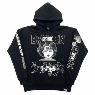 MELANIN 黑色素刺青暗黑系朋克punk印花衫重金属个性叛逆连帽卫衣