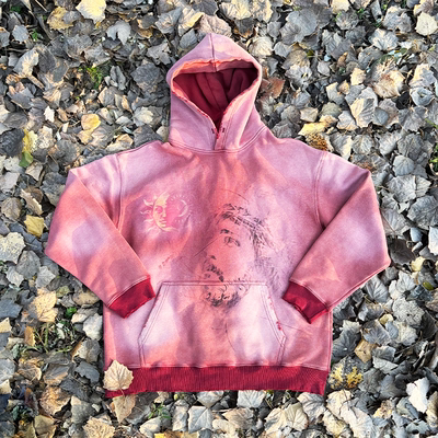 MELANIN 黑色素刺青 吊染小众美式vintage暗黑摇滚连帽卫衣中性