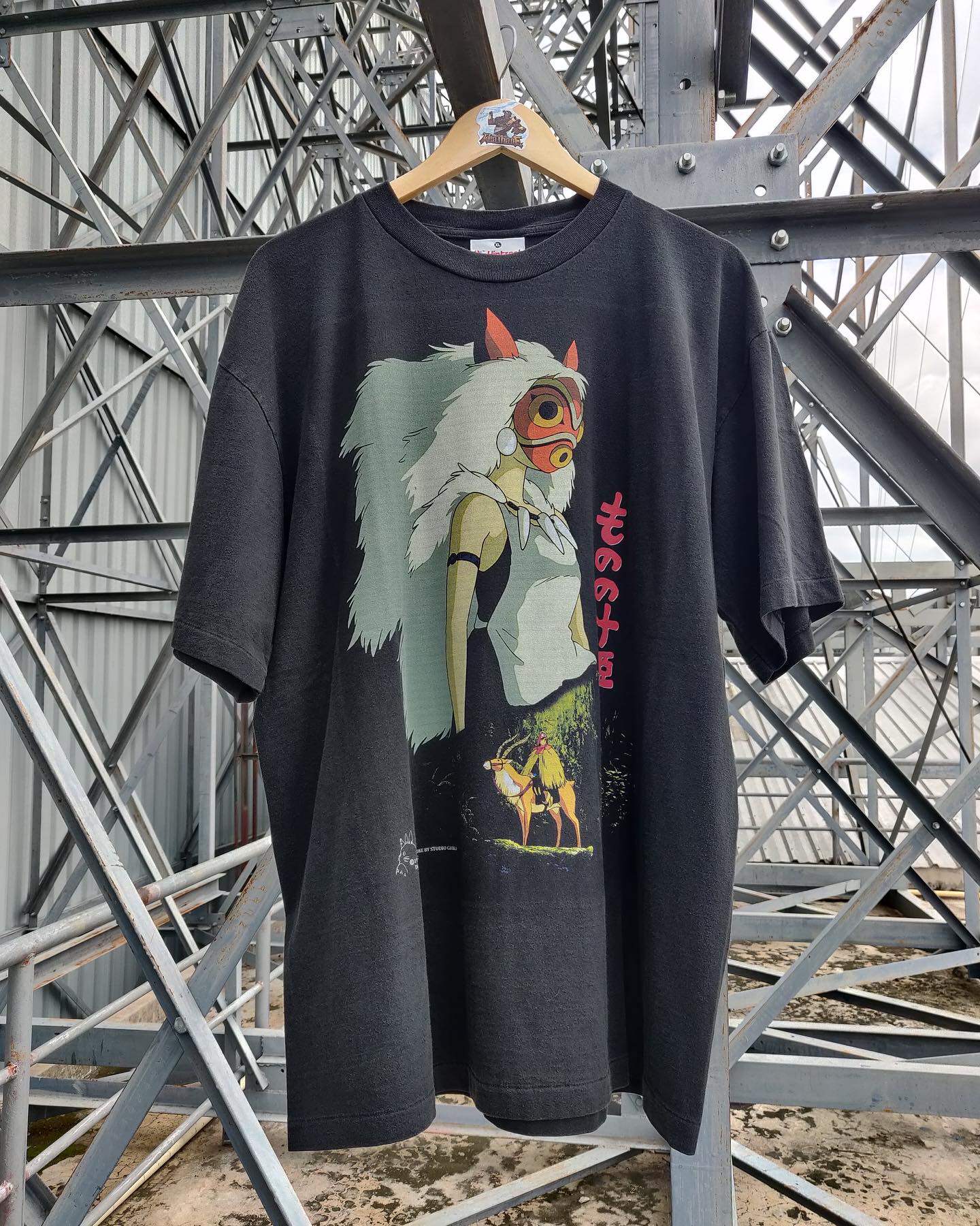 1997mononoke hime幽灵公主阿席达卡带动漫复古rapper穿搭短袖t恤