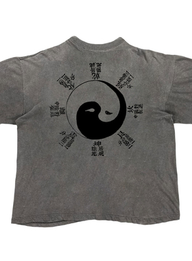 MELANIN 黑色素刺青 颓废暗黑小众短袖哥特纹身师水洗做旧t恤