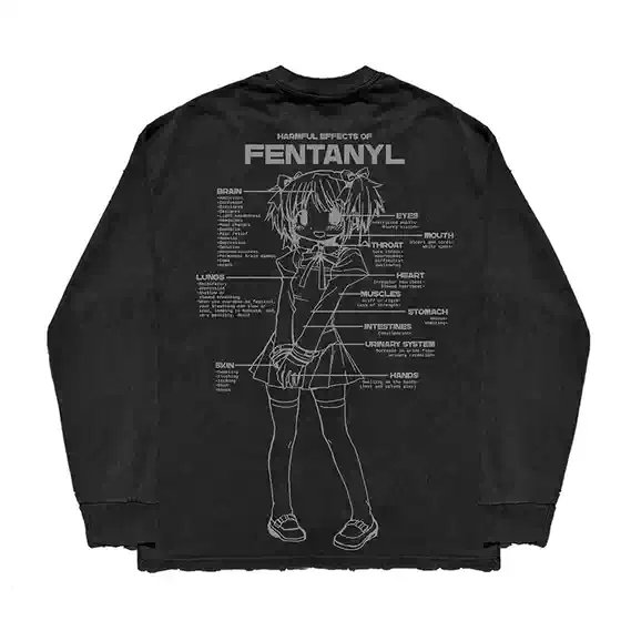 330g! Heavy-Duty! Washed and Distressed with Holes. Autumn and Winter Space Exploration Street Hip-Hop Loose Long-Sleeve T-Shirt