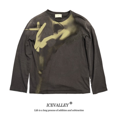 设计款别致纹身师小众长袖T恤