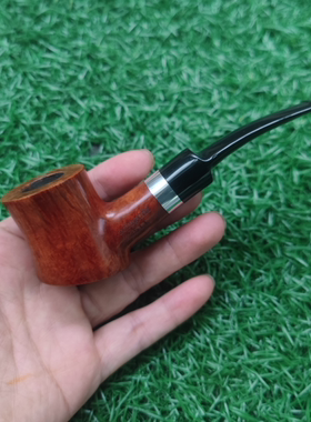 意大利进口石楠木手工实木中号经典款锤子款桌斗9MM烟道弯式烟斗