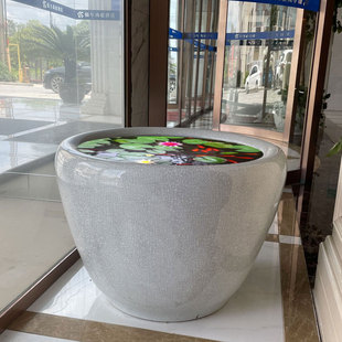 陶瓷鱼缸大号特大养鱼盆客厅家用睡莲盆缸阳台荷花缸水缸大型 爆款