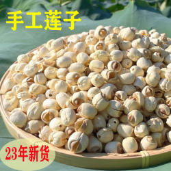 2023年莲子干货500g特级江西广昌白莲子去芯连子百合莲子组合无硫