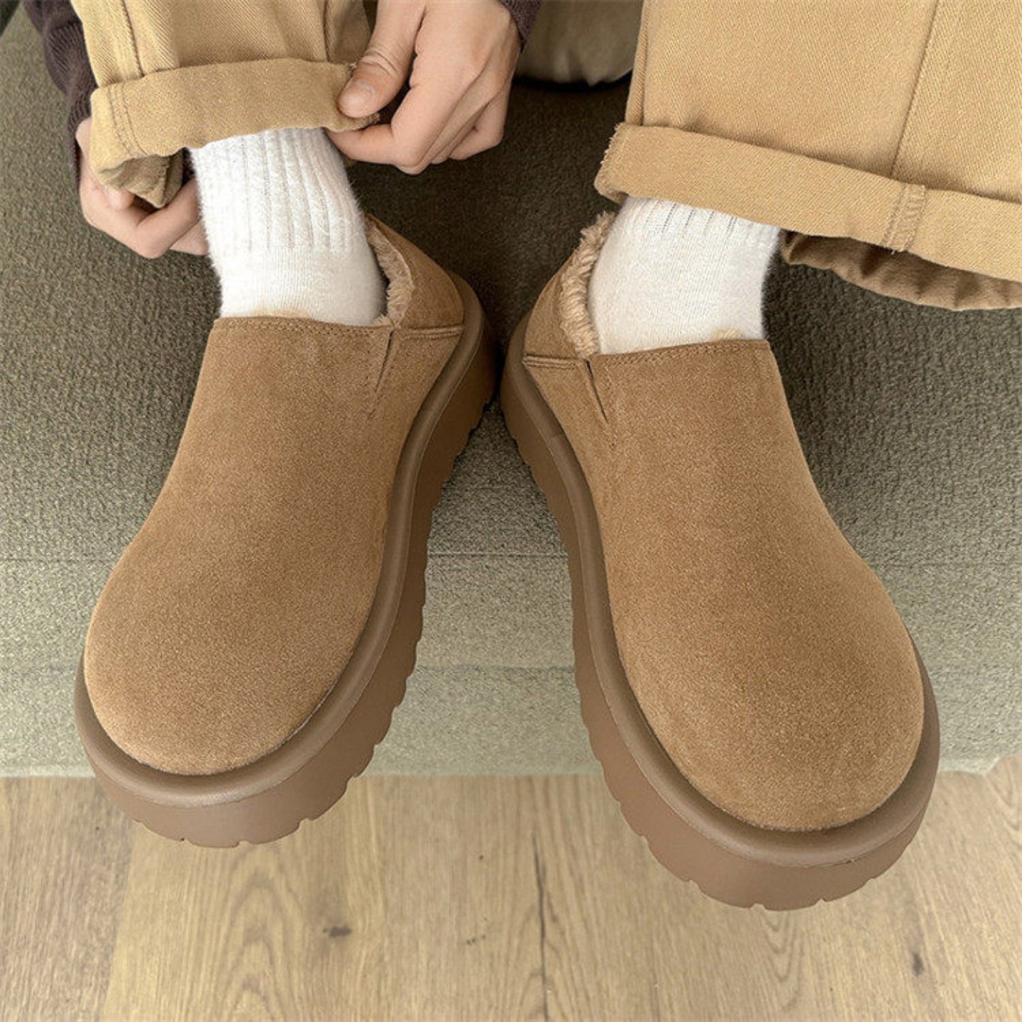 正品厚底大头雪地靴男2026冬季加绒保暖增高全包小土豆勃肯大棉鞋,流行男鞋,软木鞋/勃肯鞋,淘宝优惠券,粉丝福利购,淘宝优惠卷