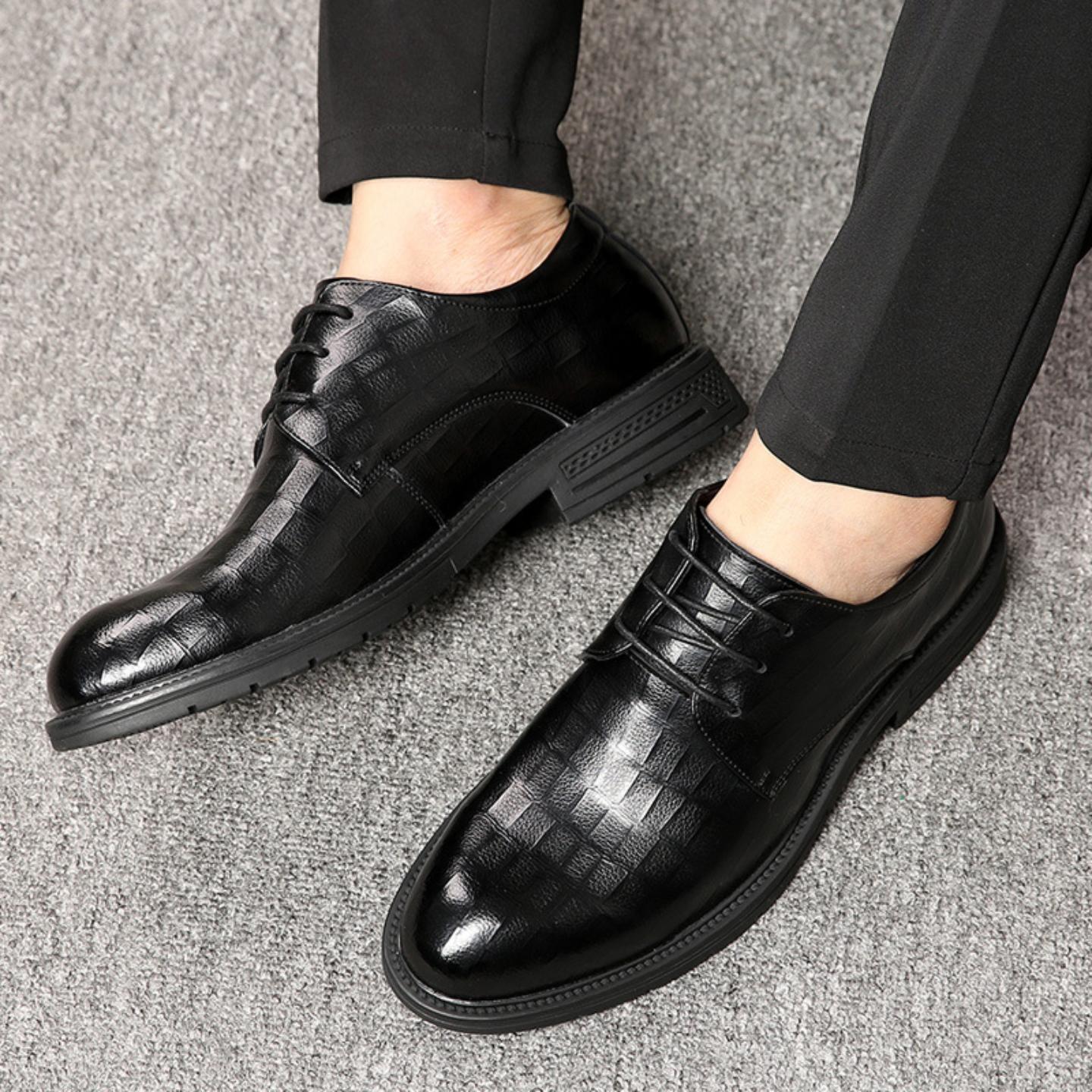 2025春秋休闲软底真皮商务男皮鞋