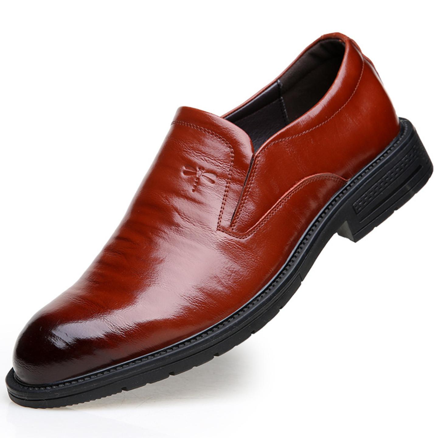 秋季真皮英伦男鞋商务休闲