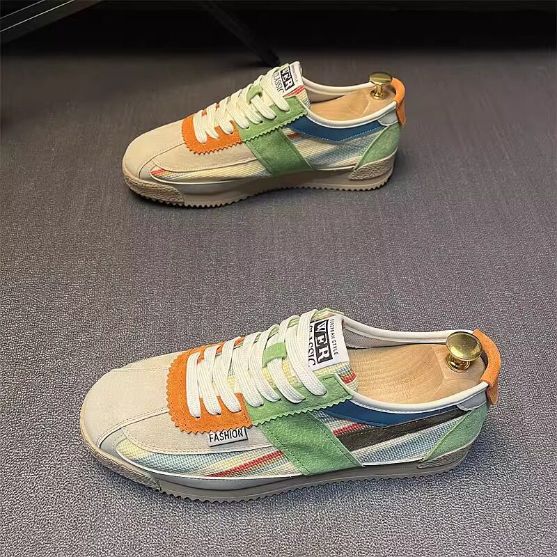 男鞋冬季透气2025新款休闲阿甘德训鞋子潮鞋百搭低帮男士运动板鞋