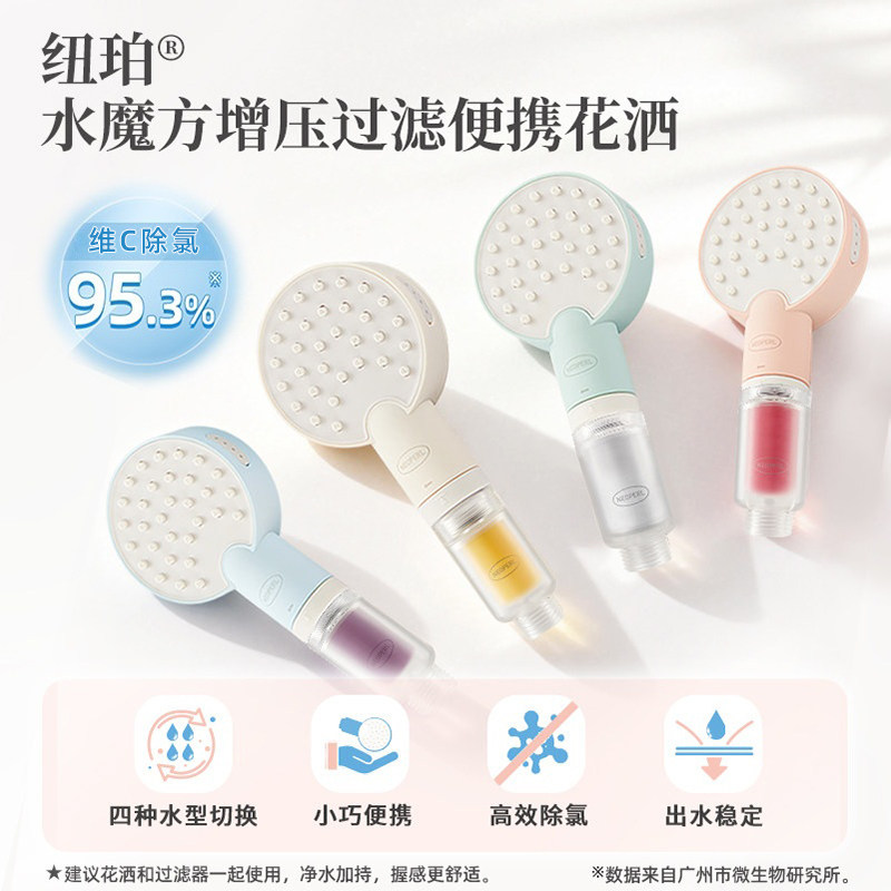 Neoperl纽珀水魔方旅行花洒儿童小迷你增压出差便携过滤淋浴喷头