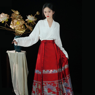 知则原创汉元素交领衫国风暗纹上衣舒适亲肤通勤【寄朝云】