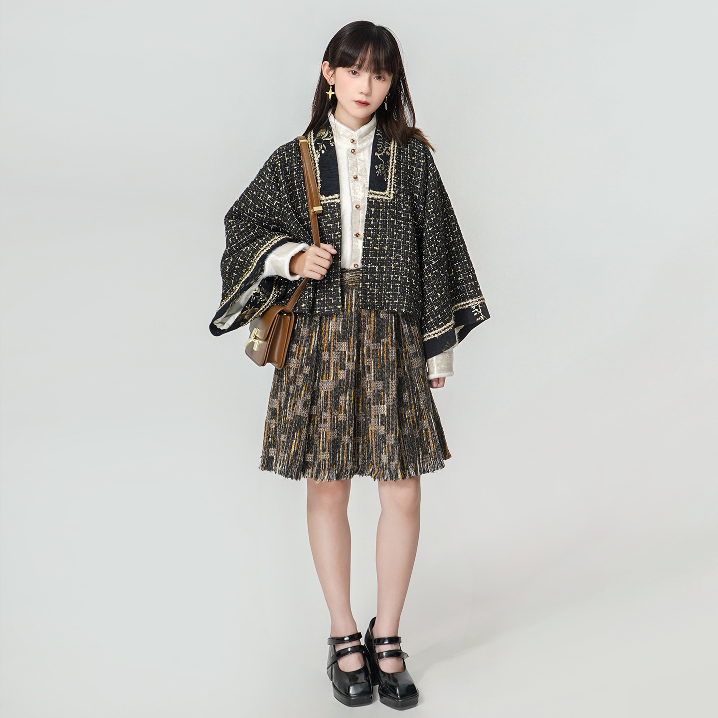 知则国风套装小个子通勤气质款