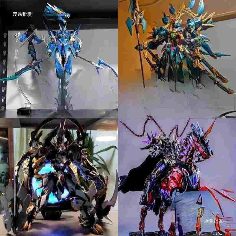 ‮三国机甲手办赵云关羽吕布敖丙白起曹仁干将摩动核高