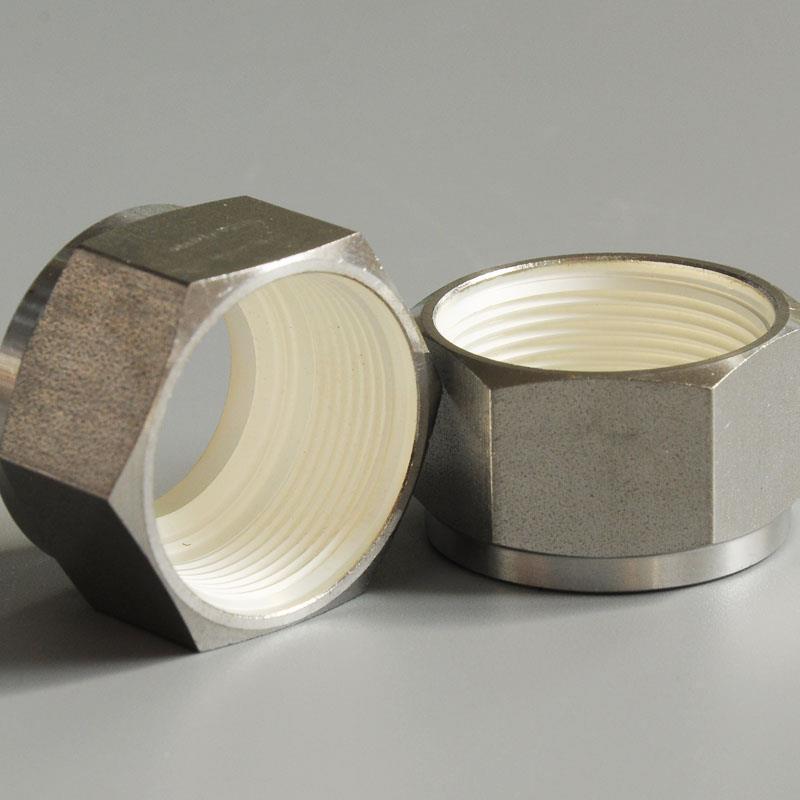 316不锈钢卡套螺母镀银螺帽组件耐高压内螺纹实验室配件英美制304