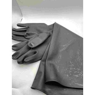 橡胶工业手套喷砂手套长皮手套总长约60厘米