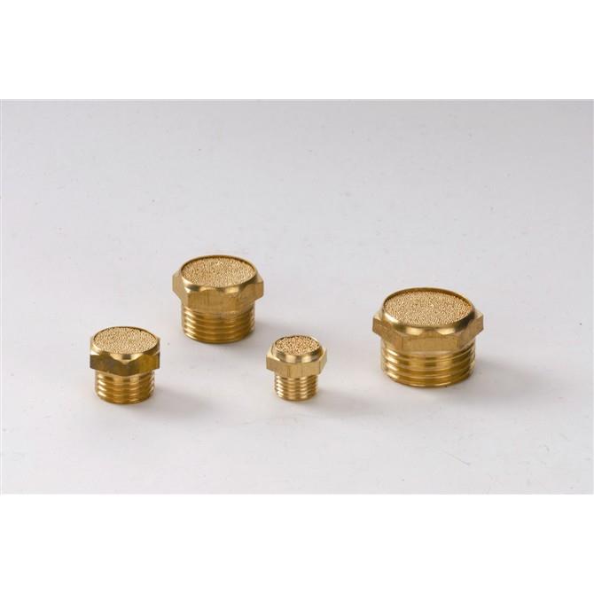 优质气动元件接头纯铜平头消音器电磁阀消声器BSLM 1 2 3 4分厂家