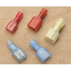 FDFN2-250尼龙插簧公母全绝缘端头接线器1000只铜鼻冷压接线端子