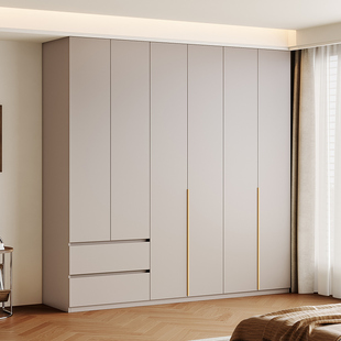 莫干山实木衣柜家用卧室平开门包安装柜子2025爆款欧松板衣橱定制