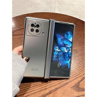 复宇 适用vivoxfold手机壳新款折叠vivo x fold+女款xfold全包防摔男高级电镀纯色铰链壳膜一体折叠屏保护套