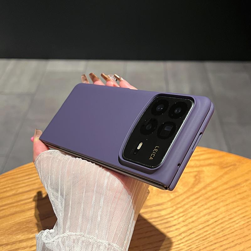 小米mixfold4手机壳肤感磨砂超薄纯色MIX Fold3保护套防摔外壳mixfold2新款折叠屏全包X Fold4限量版男女适用