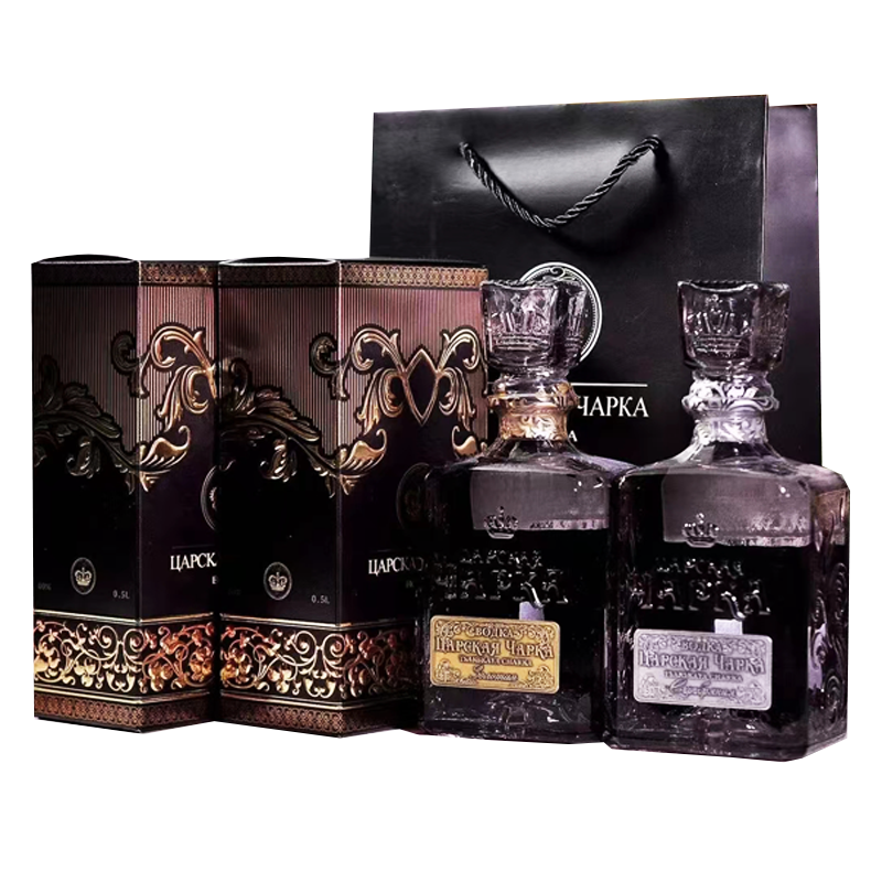 俄罗斯进口沙皇金尊伏特加Vodka洋酒正品酒蔓越莓果酒力娇酒礼盒