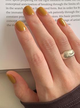 2025秋冬显白芥末黄！Twomoons水性指甲油免烤味道小 S470 姜黄色