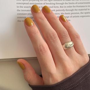 姜黄色 S470 2025秋冬显白芥末黄 Twomoons水性指甲油免烤味道小