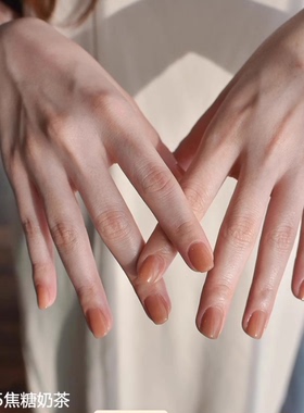 高级显白美拉德风TwoMoons指甲油水性免烤无味咖啡色巧克力色奶茶