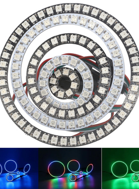 led全彩跑马流水圆灯环2812/6812可编程点控内置幻彩彩灯天使眼5V