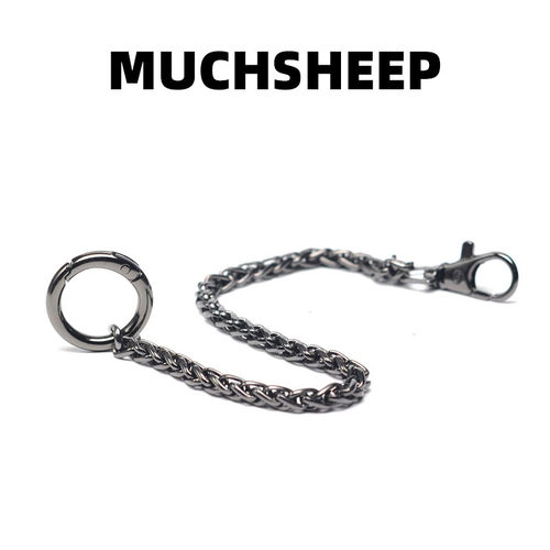 MUCHSHEEP锌合金防盗链长钥匙扣