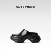 狂野分子2025春季 女潮 百搭包头外穿拖鞋 新款 银色小众厚底增高时尚