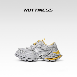 NUTTINESS狂野分子2026早春潮流水钻老爹鞋女厚底增高运动休闲鞋