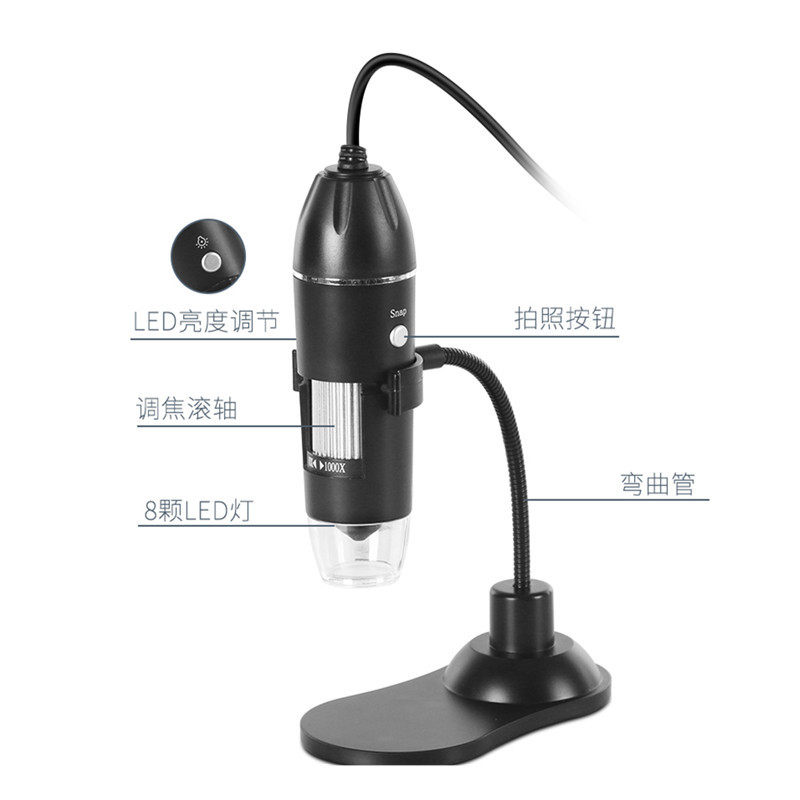 。新品 新款USB电子显微 数码放大镜1000x数放大镜带LED码光源怎么看?