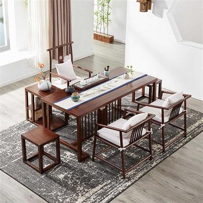 速发新招式实木茶桌合风桌办公室茶桌椅组屏家用大板泡茶桌中待茶