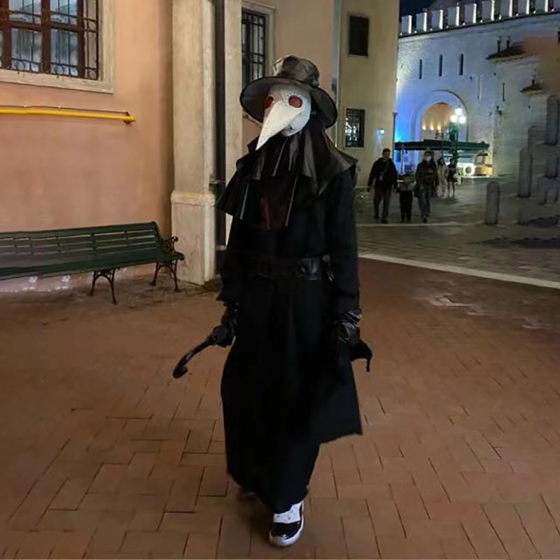 速发圣节服成人服装瘟疫医生乌鸦长嘴装中世纪蒸汽风套装男